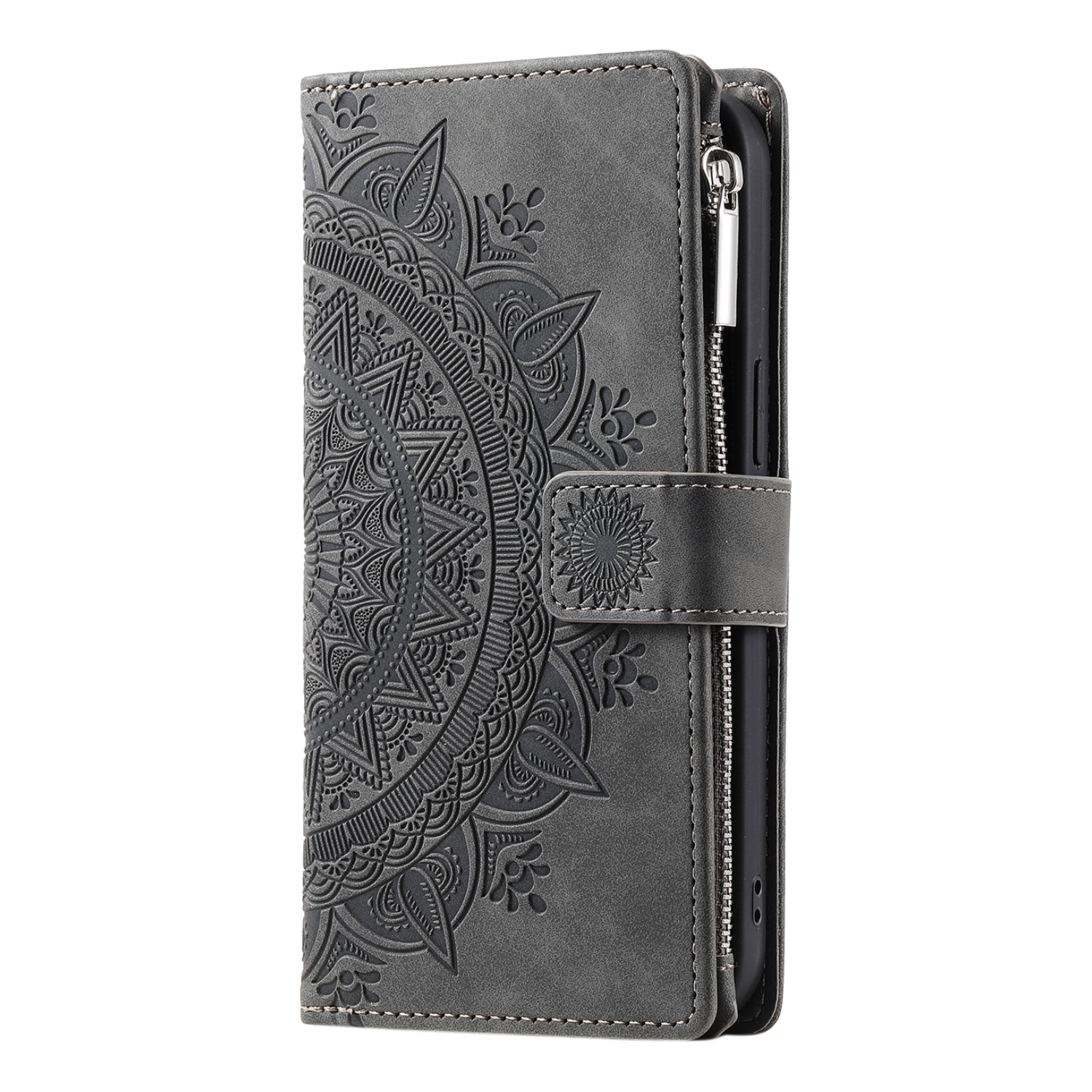 Borsa a portafoglio Mandala Samsung Galaxy S25 FE, Grigio