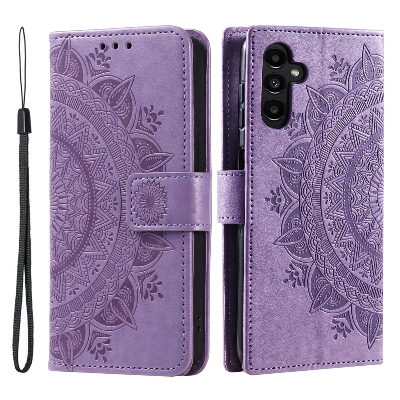 Custodia in pelle Mandala Samsung Galaxy S25 FE Viola