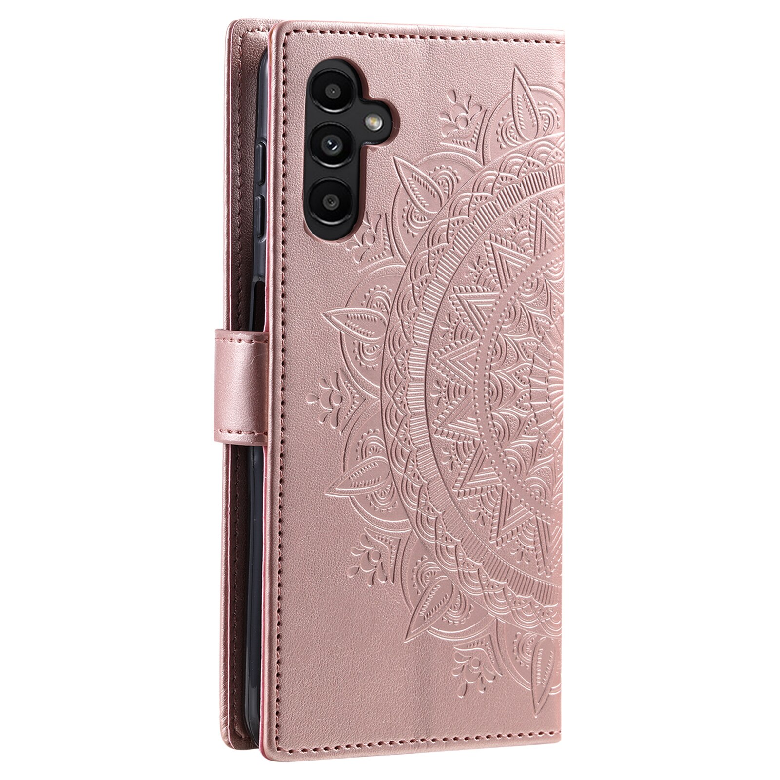 Custodia in pelle Mandala Samsung Galaxy S25 FE Oro rosa
