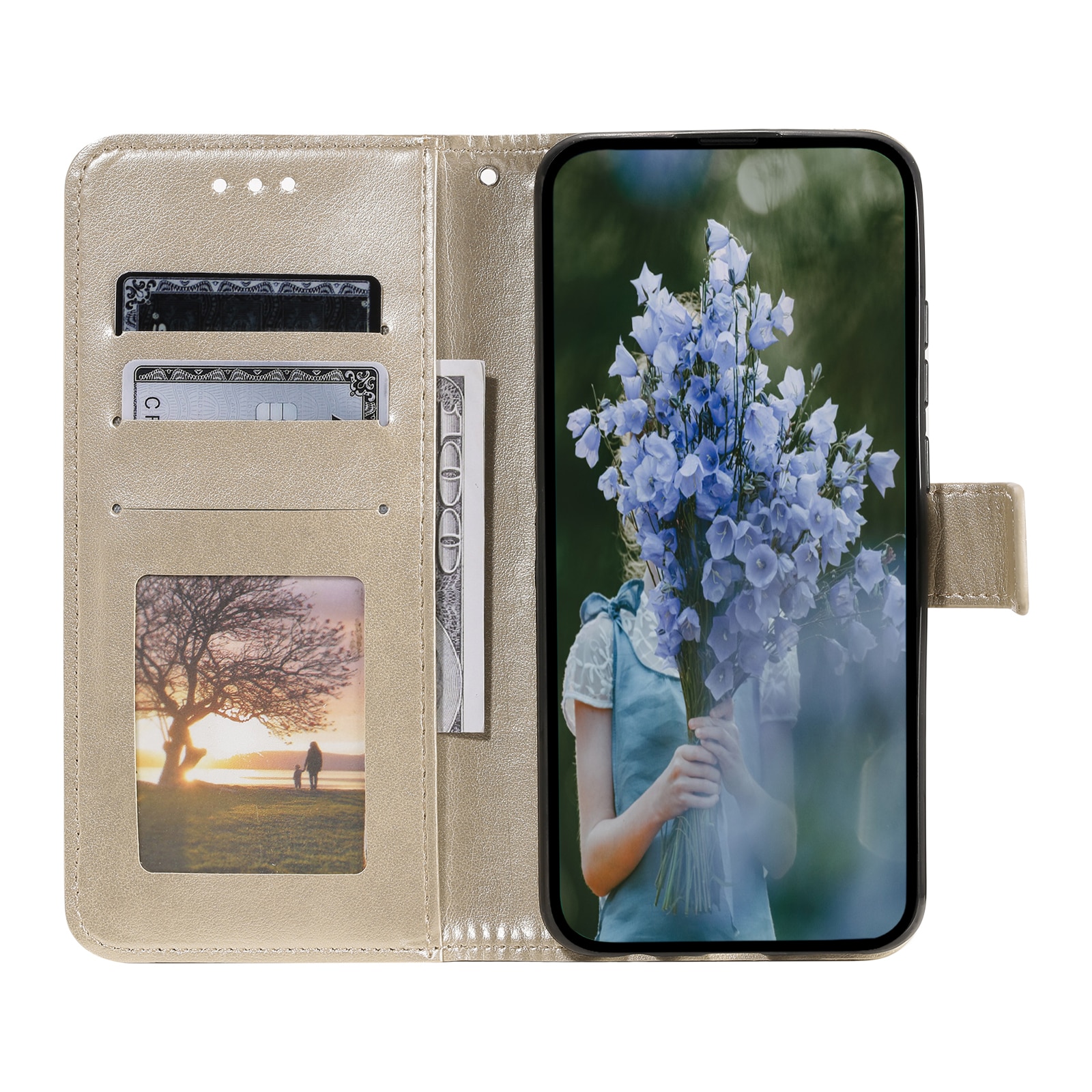 Custodia in pelle Mandala Samsung Galaxy S25 FE Oro