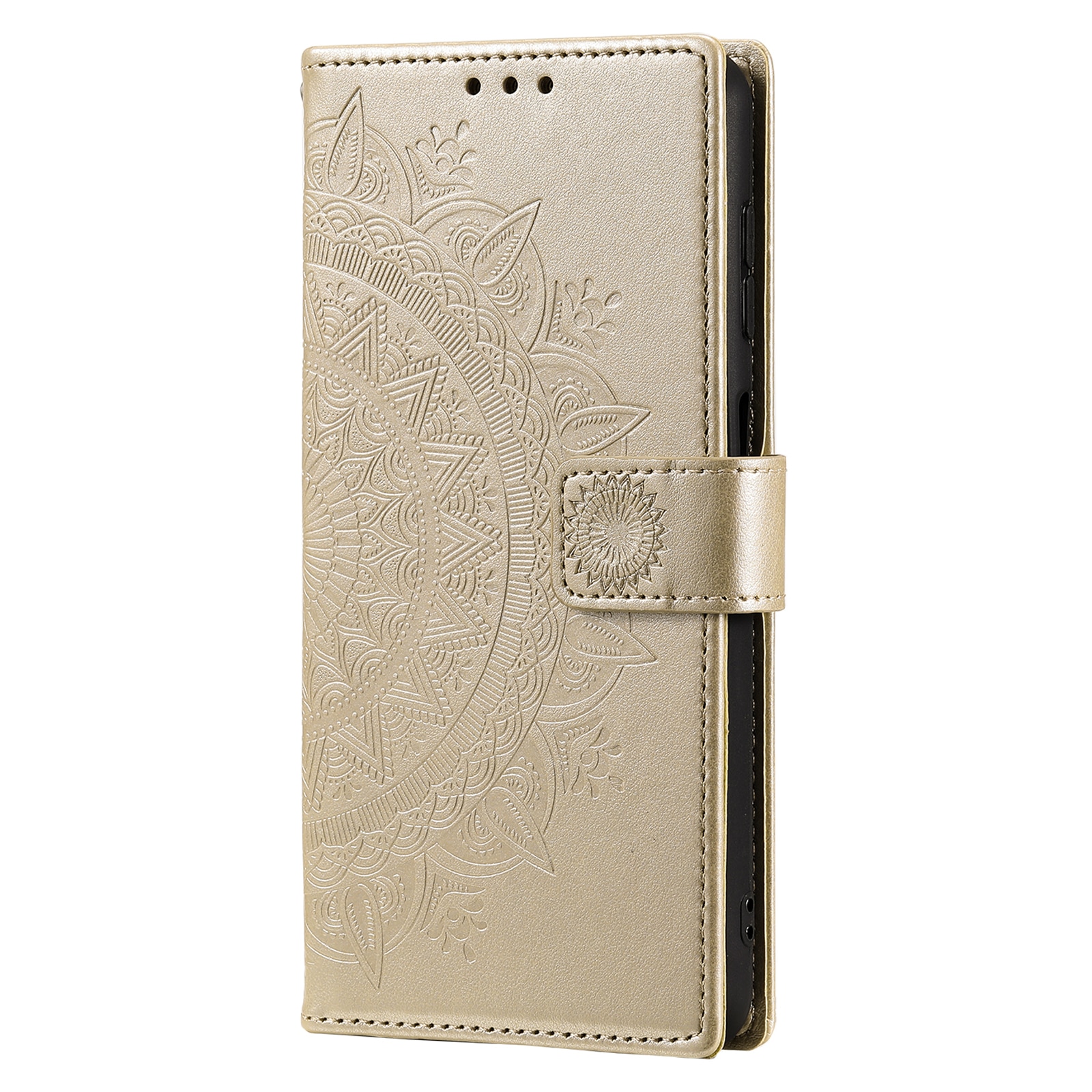 Custodia in pelle Mandala Samsung Galaxy S25 FE Oro