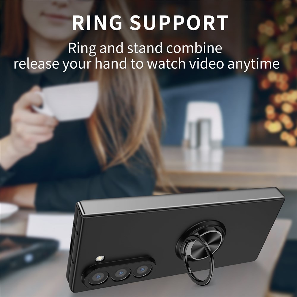 Cover magnetico con porta anelli Samsung Galaxy Z Fold 7 nero