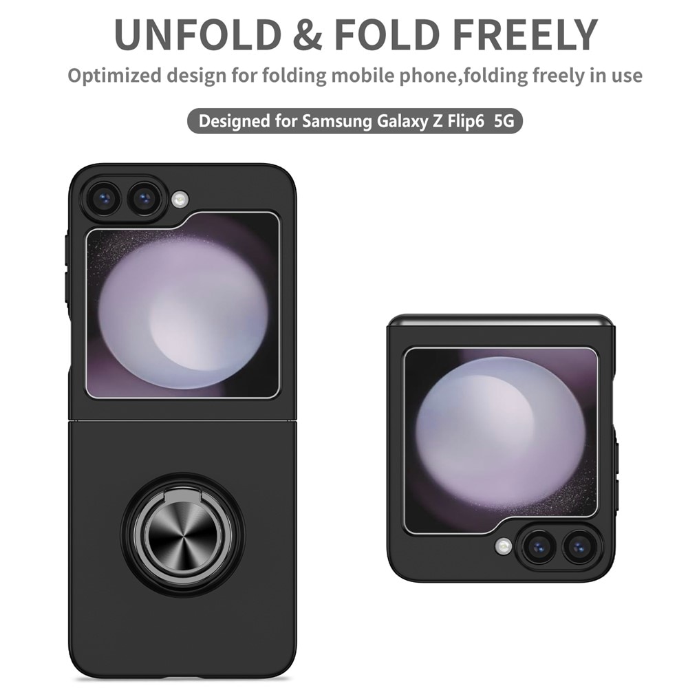 Cover magnetico con porta anelli Samsung Galaxy Z Flip 7 nero