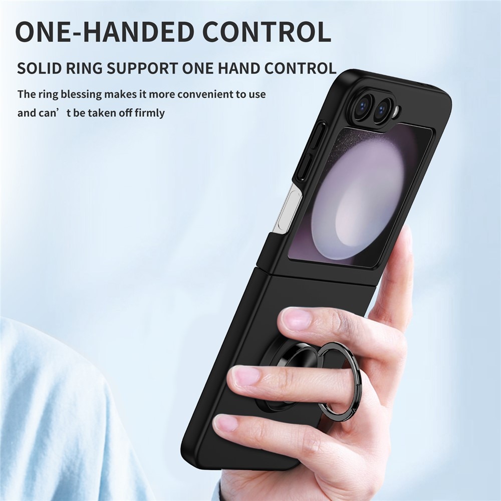 Cover magnetico con porta anelli Samsung Galaxy Z Flip 7 nero