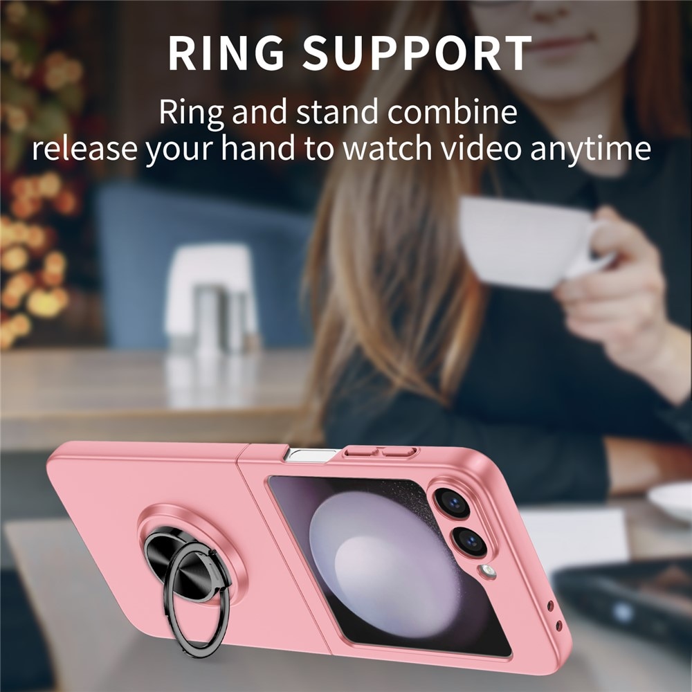 Cover magnetico con porta anelli Samsung Galaxy Z Flip 7 Rosa