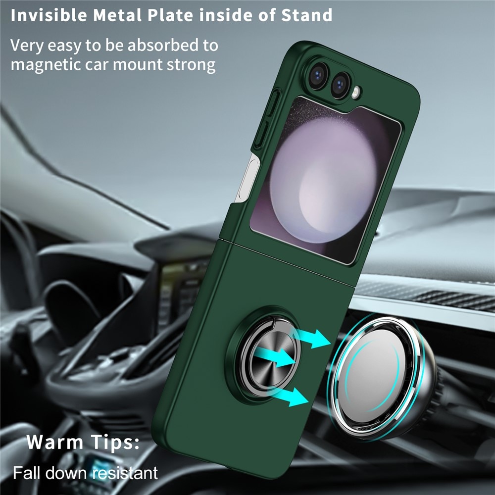 Cover magnetico con porta anelli Samsung Galaxy Z Flip 7 Verde