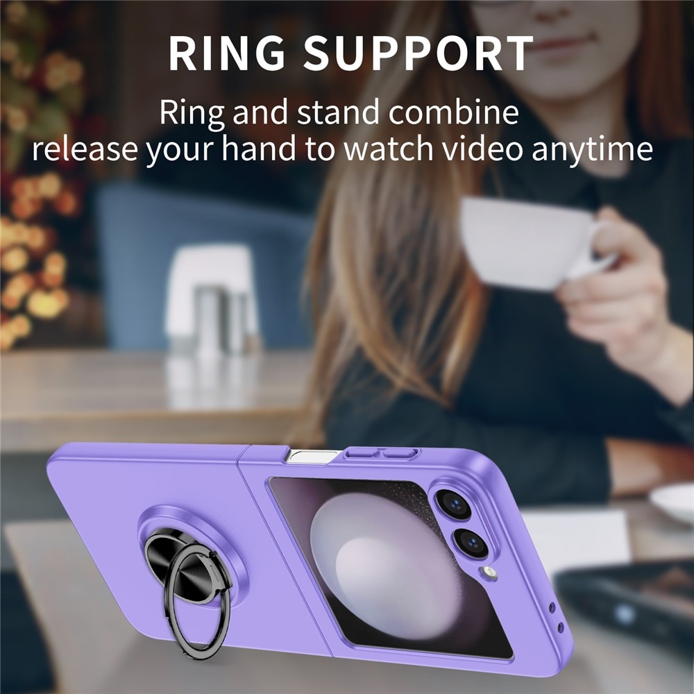 Cover magnetico con porta anelli Samsung Galaxy Z Flip 7 Viola