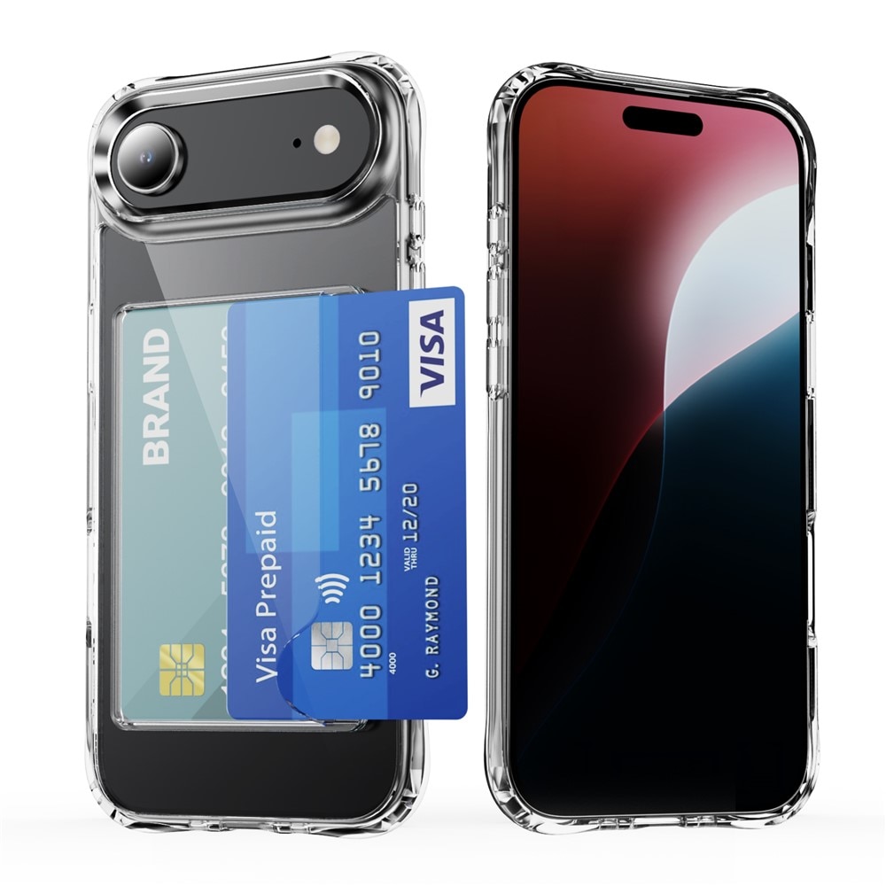 Cover ibride portacarte iPhone 17 Air Trasparente