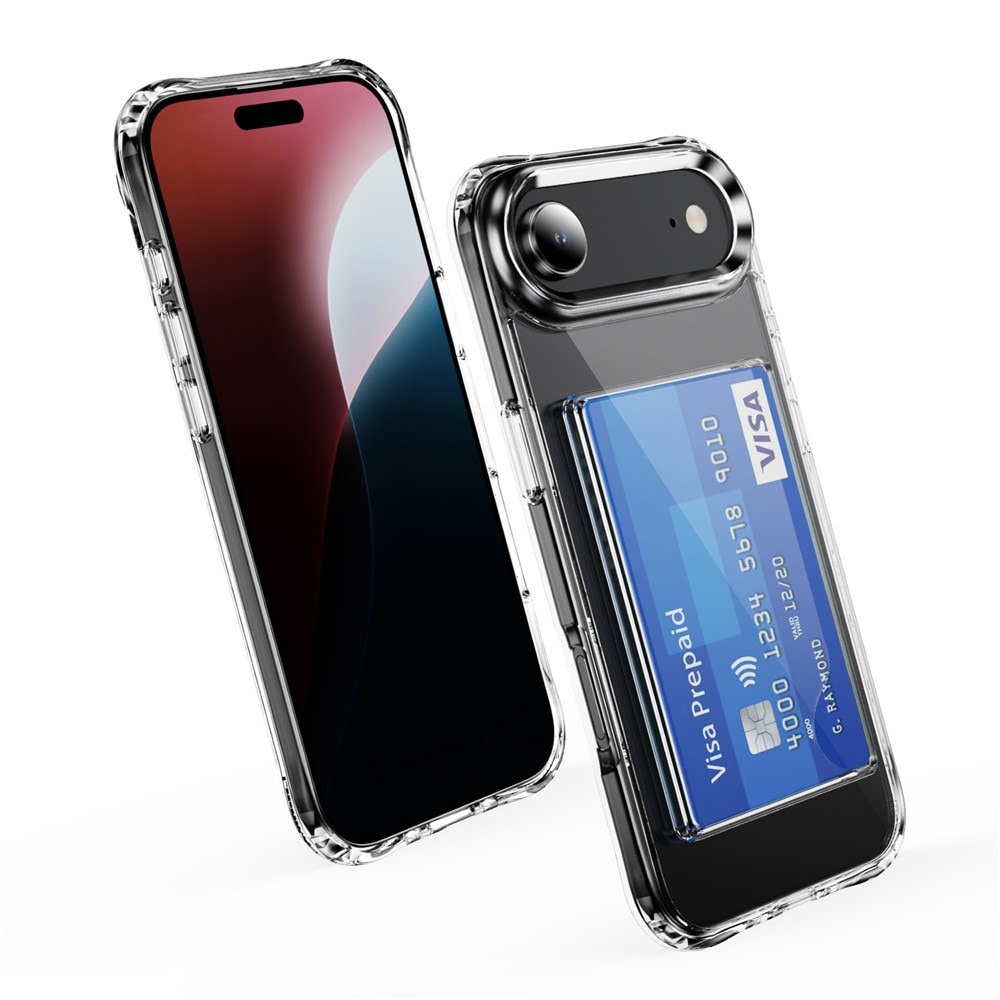 Cover ibride portacarte iPhone 17 Air Trasparente