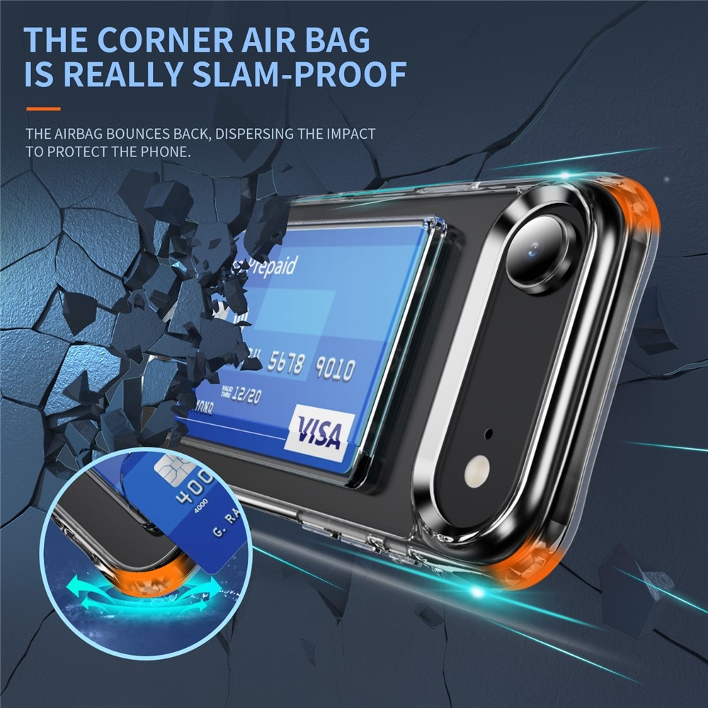 Cover ibride portacarte iPhone 17 Air Trasparente