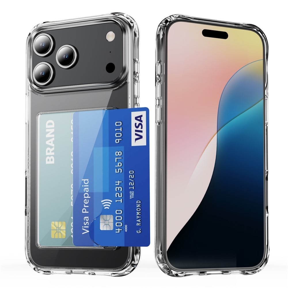 Cover ibride portacarte iPhone 17 Pro Trasparente