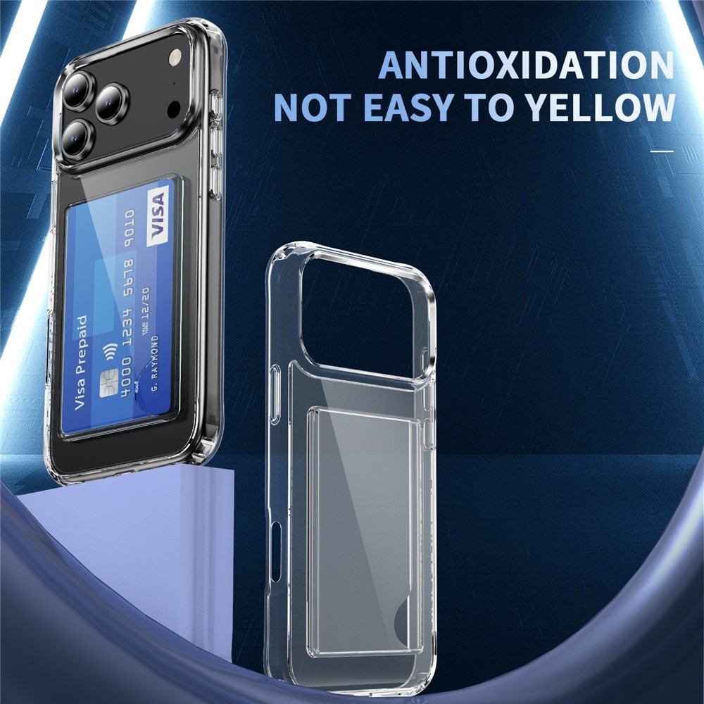 Cover ibride portacarte iPhone 17 Pro Trasparente