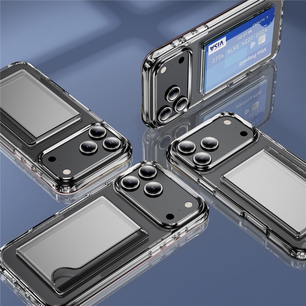 Cover ibride portacarte iPhone 17 Pro Trasparente