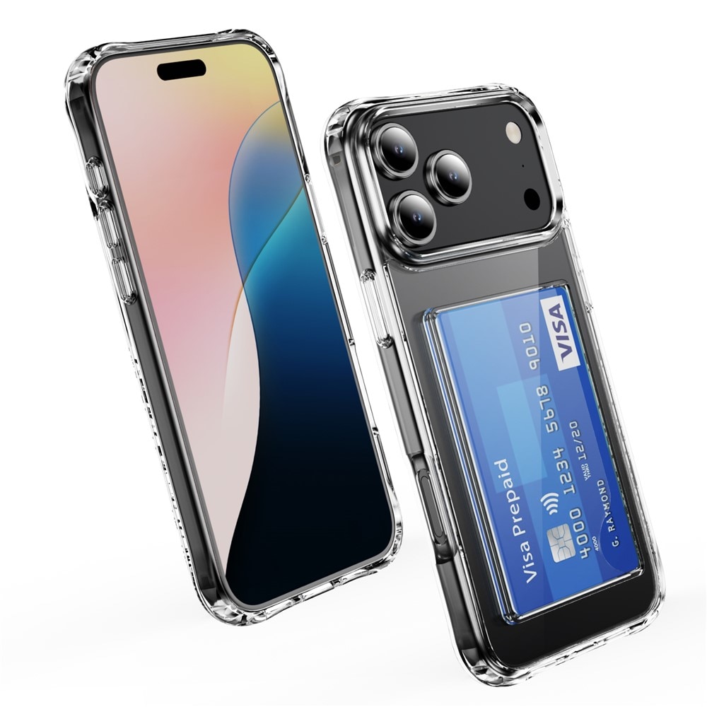 Cover ibride portacarte iPhone 17 Pro Max Trasparente
