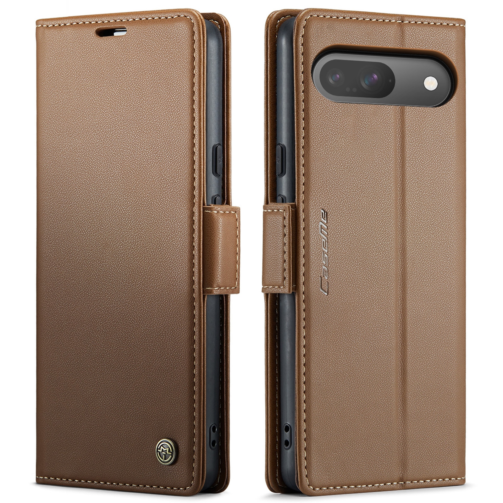 Custodie a portafoglio sottili anti-RFID Google Pixel 10 Pro Marrone