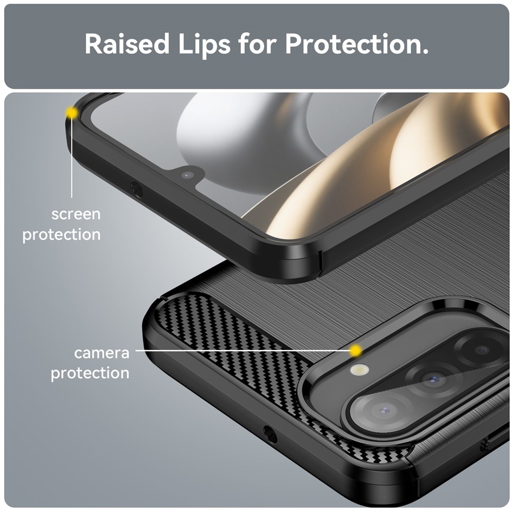 Cover TPU Brushed Samsung Galaxy A17 Nero