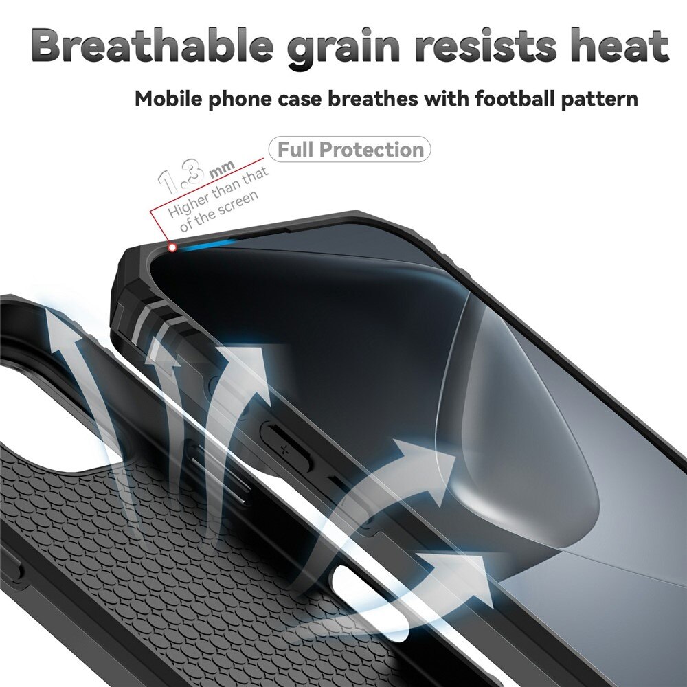 Cover ibride con anello e protezione fotocamera iPhone 17 Nero