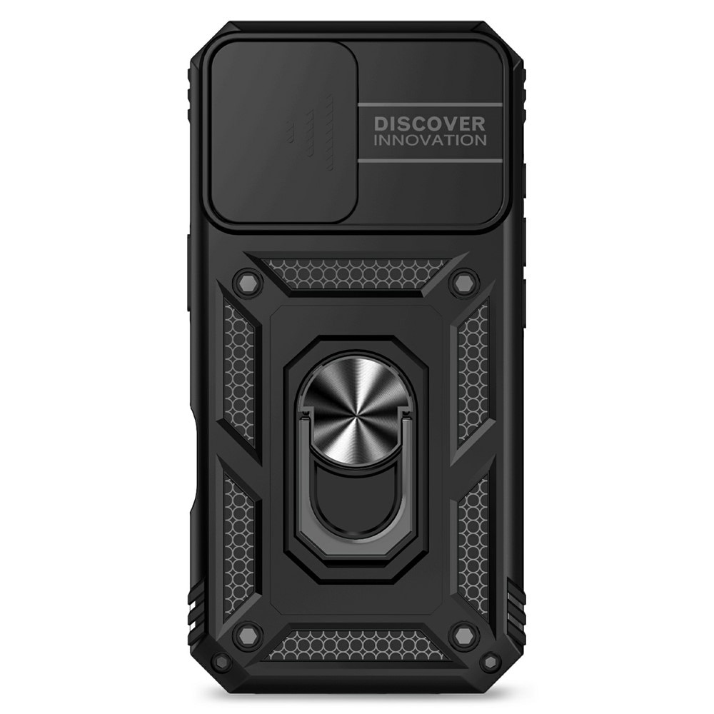 Cover ibride con anello e protezione fotocamera iPhone 17 Nero