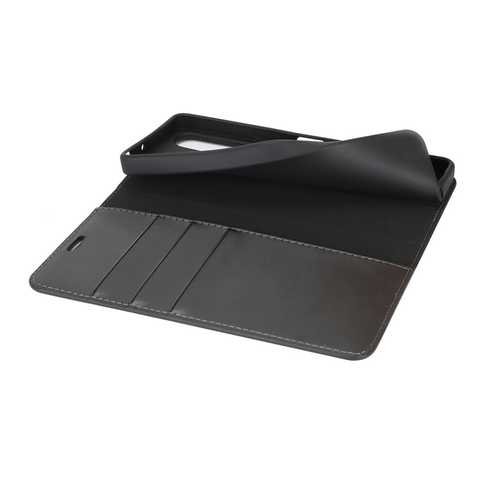Cover Portafoglio in vera pelle Sony Xperia 1 VII Nero