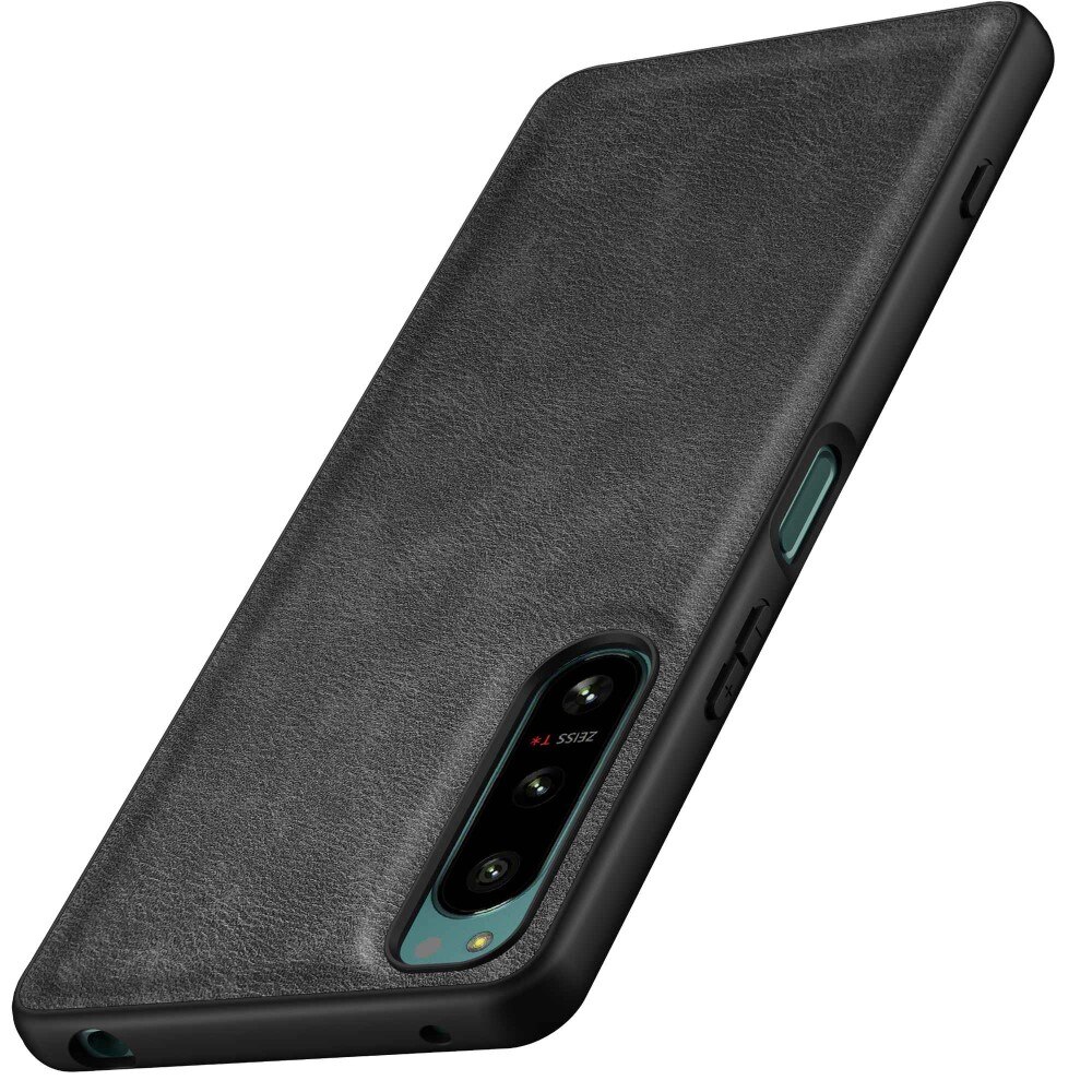 Cover in pelle Sony Xperia 5 IV Nero