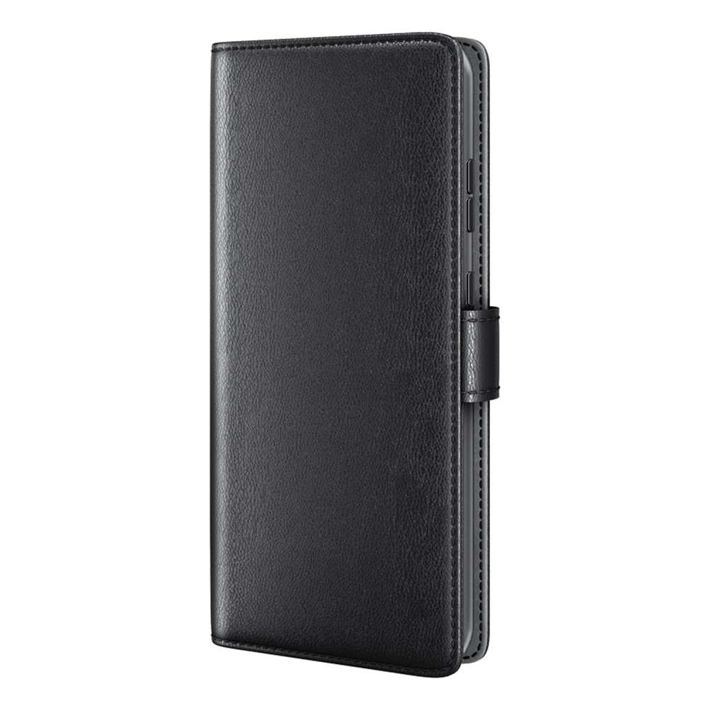 Custodia a portafoglio in vera pelle Samsung Galaxy S23 Ultra, Nero
