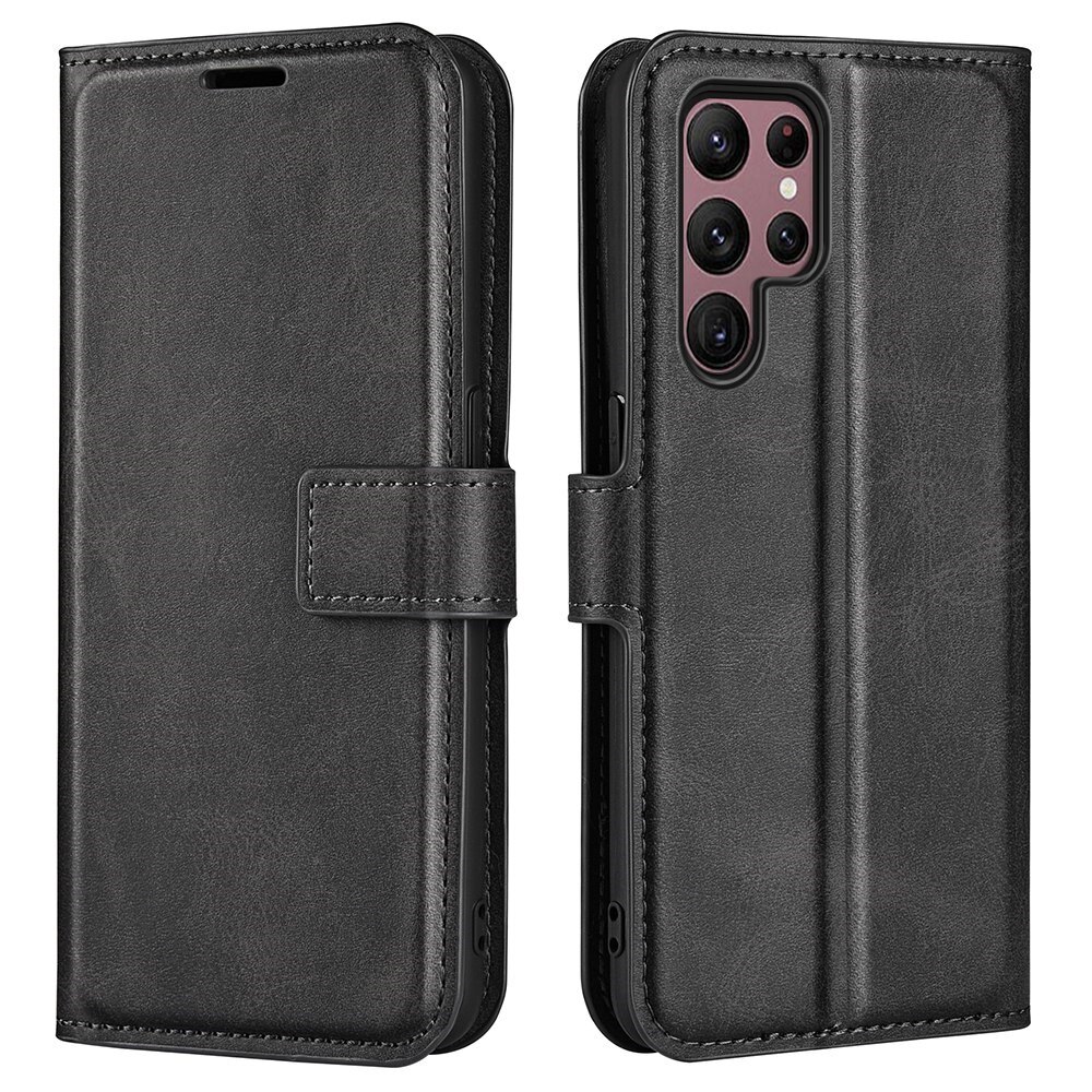 Cover portafoglio Leather Wallet Samsung Galaxy S23 Ultra Black
