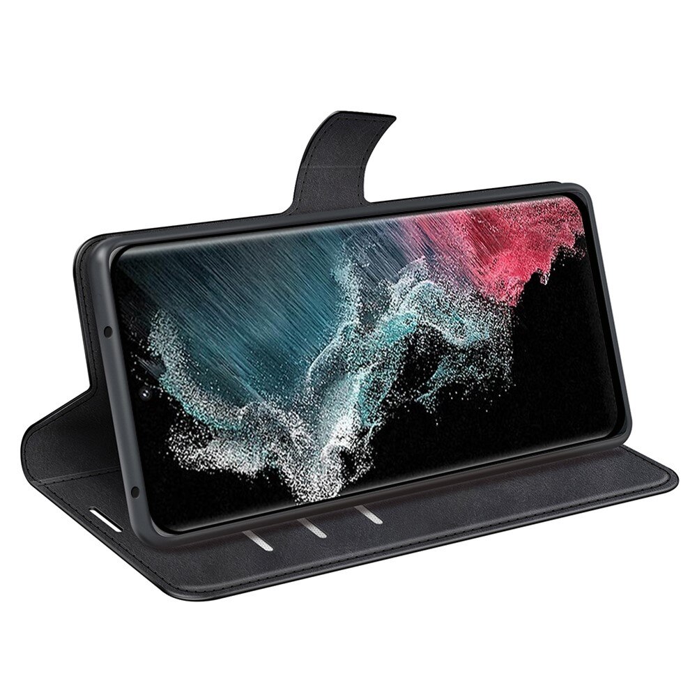Cover portafoglio Leather Wallet Samsung Galaxy S23 Ultra Black