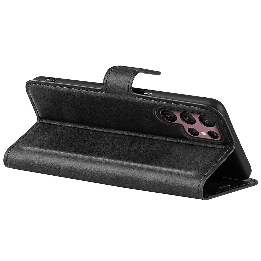 Cover portafoglio Leather Wallet Samsung Galaxy S23 Ultra Black