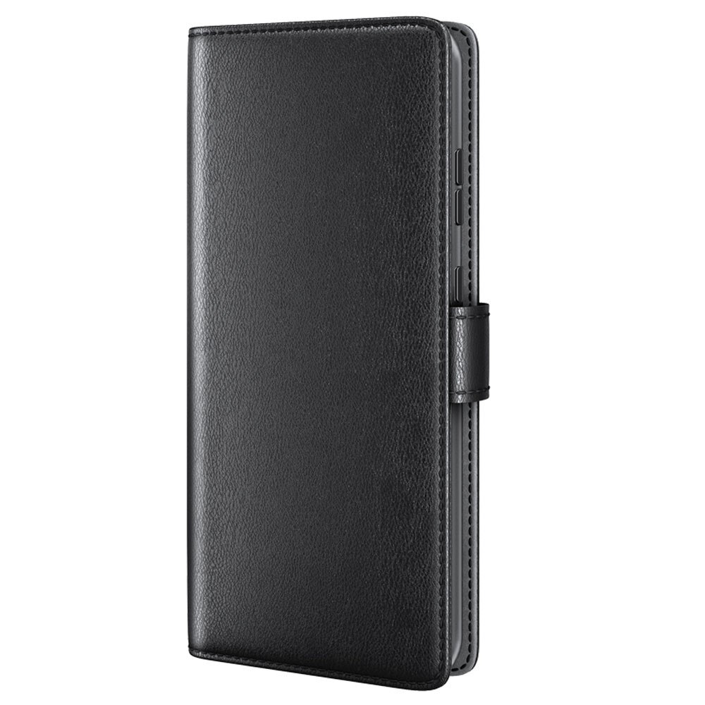 Custodia a portafoglio in vera pelle Samsung Galaxy S23 Plus, nero