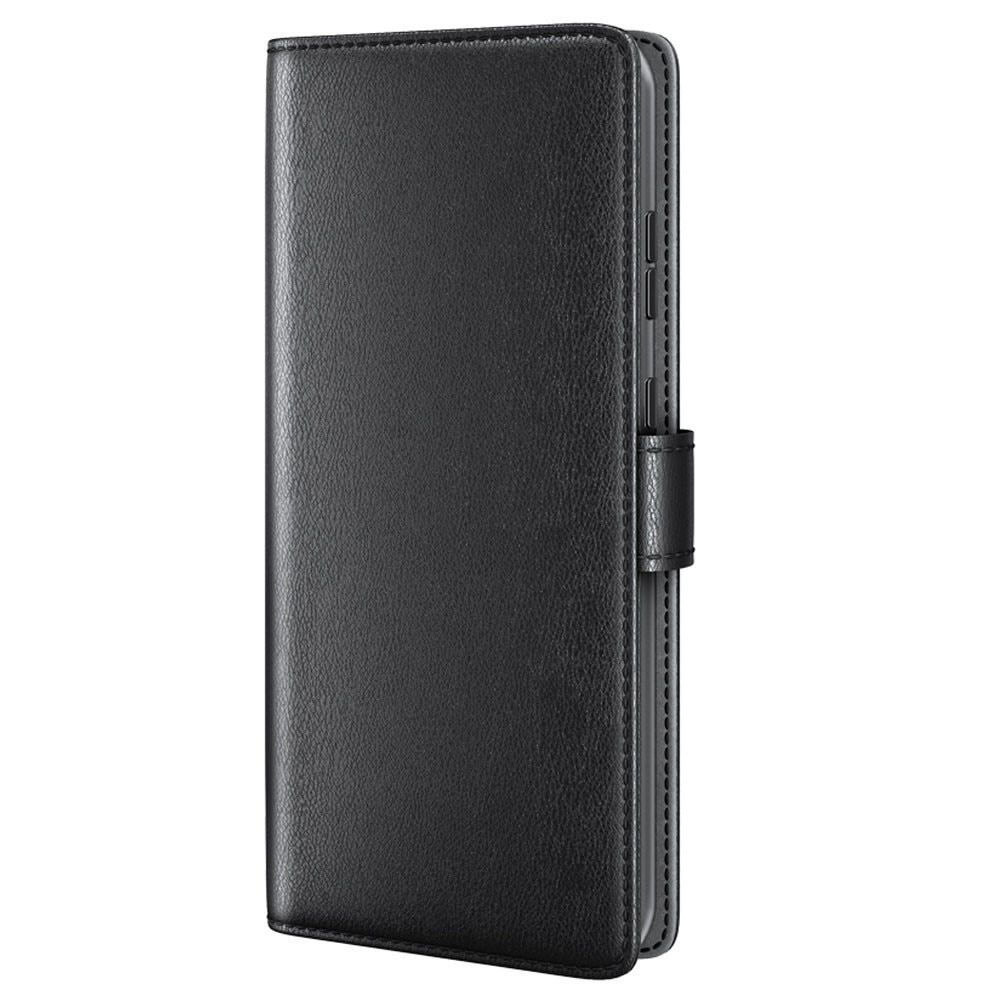 Custodia a portafoglio in vera pelle Samsung Galaxy S23, nero