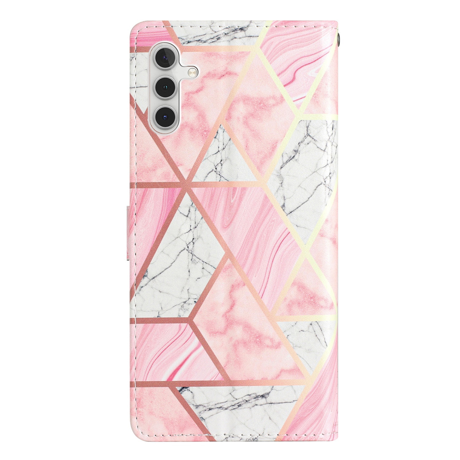 Cover portafoglio Samsung Galaxy S25 FE marmo rosa