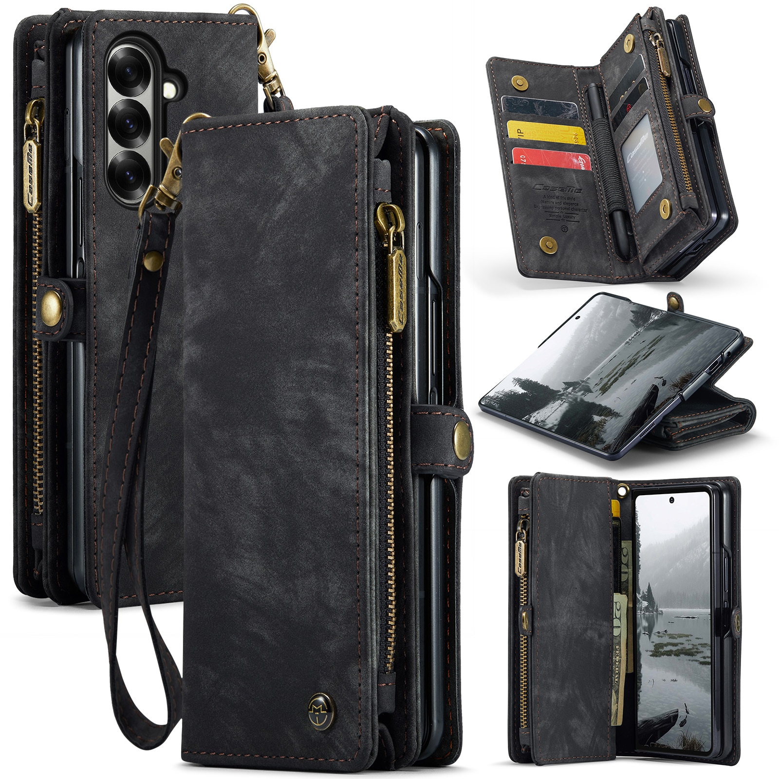 Cover portafoglio Multi-Slot Samsung Galaxy Z Fold 7 Grigio