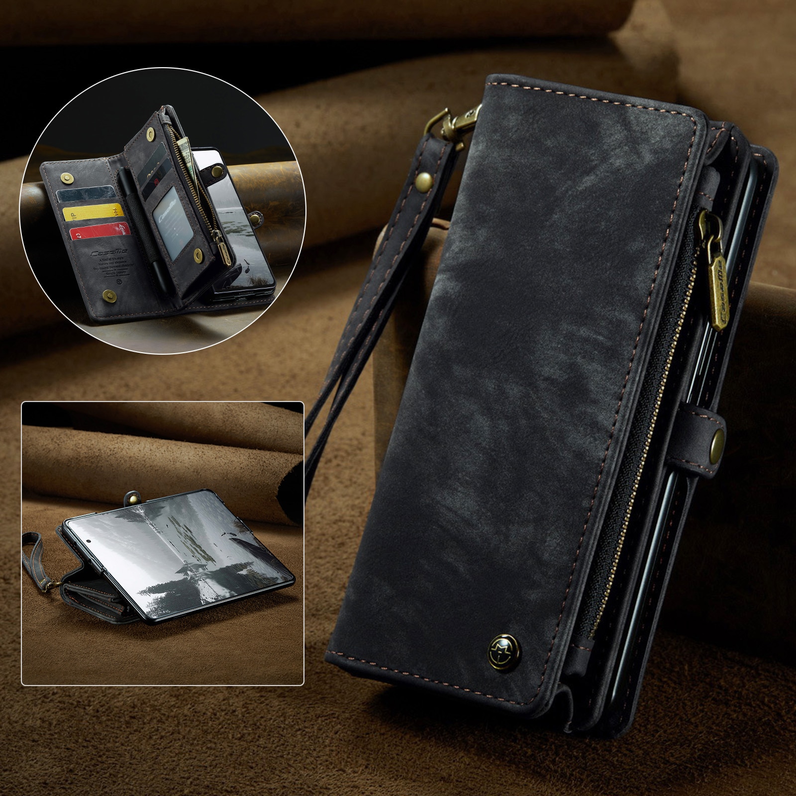 Cover portafoglio Multi-Slot Samsung Galaxy Z Fold 7 Grigio