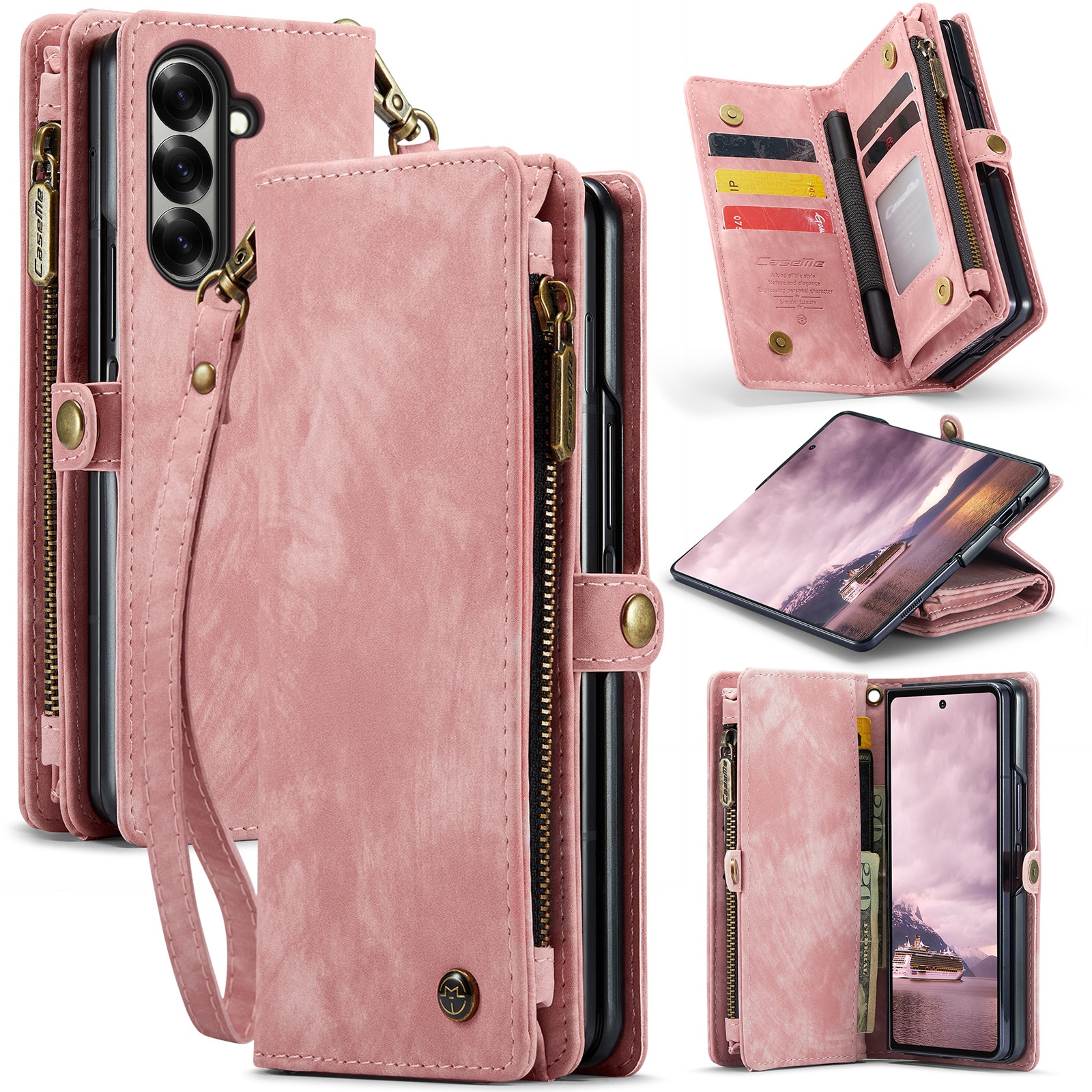 Cover portafoglio Multi-Slot Samsung Galaxy Z Fold 7 Rosa