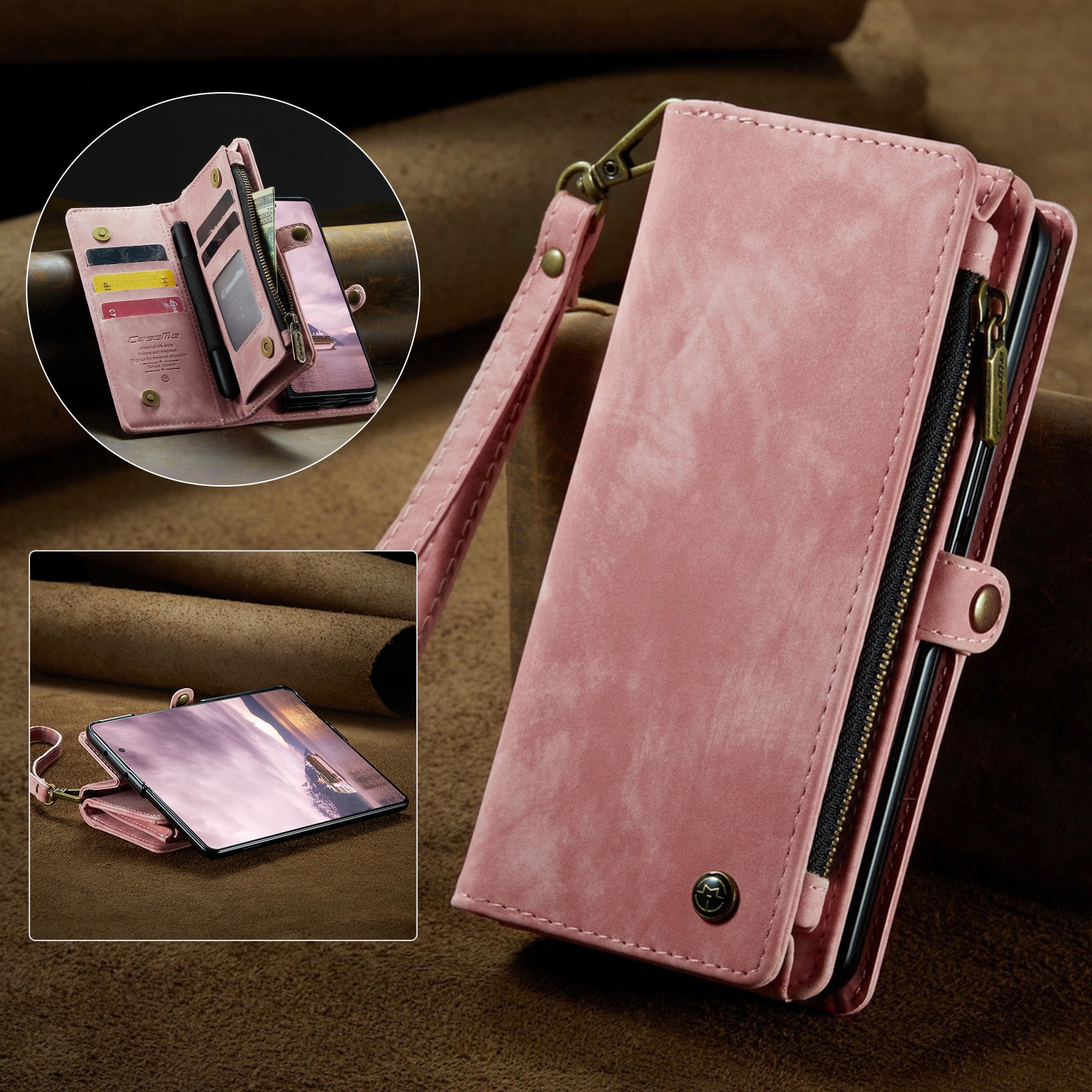 Cover portafoglio Multi-Slot Samsung Galaxy Z Fold 7 Rosa