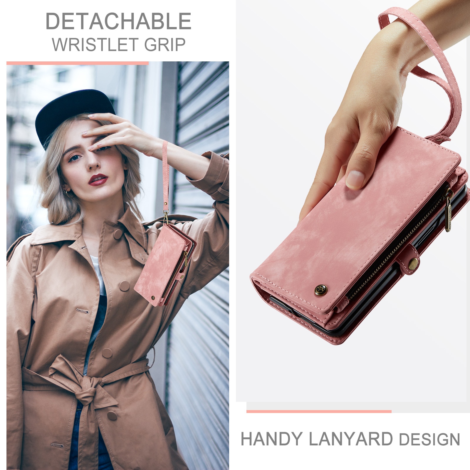 Cover portafoglio Multi-Slot Samsung Galaxy Z Fold 7 Rosa