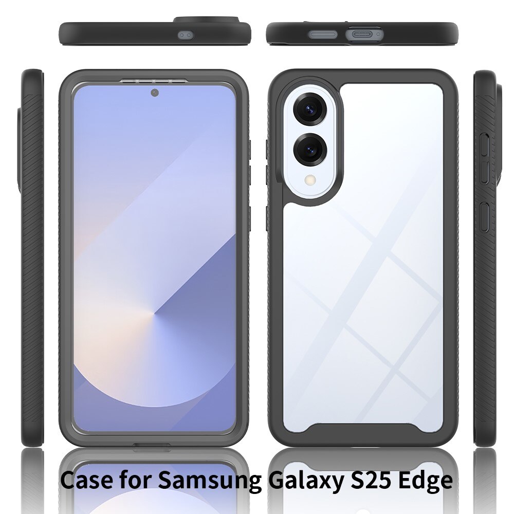 Cover Full Protection Samsung Galaxy S25 Edge Nero