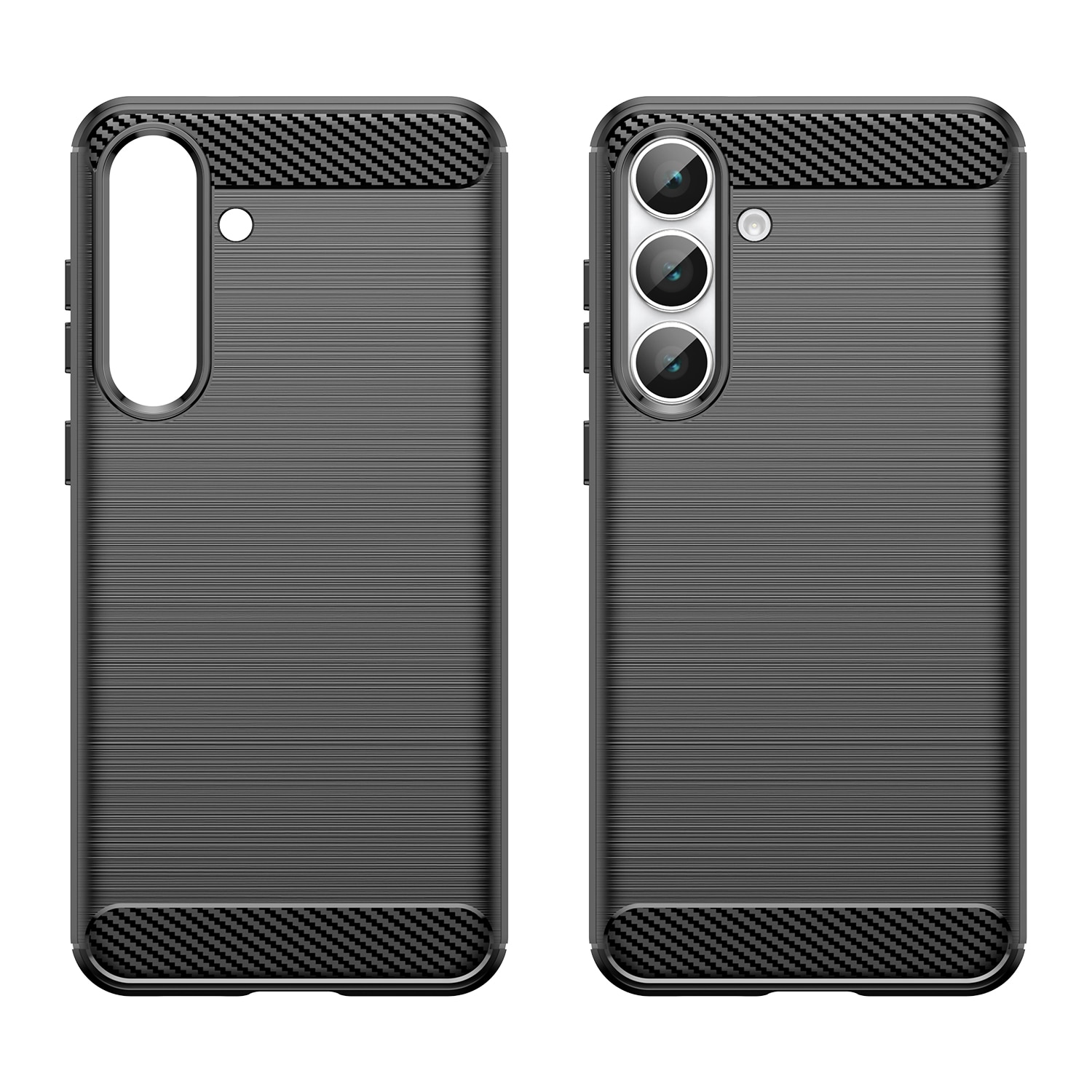 Cover TPU Brushed Samsung Galaxy S25 FE Nero
