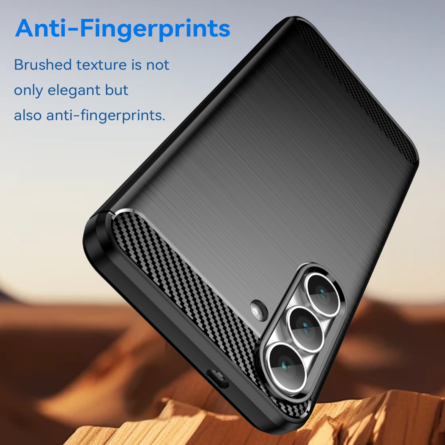 Cover TPU Brushed Samsung Galaxy S25 FE Nero