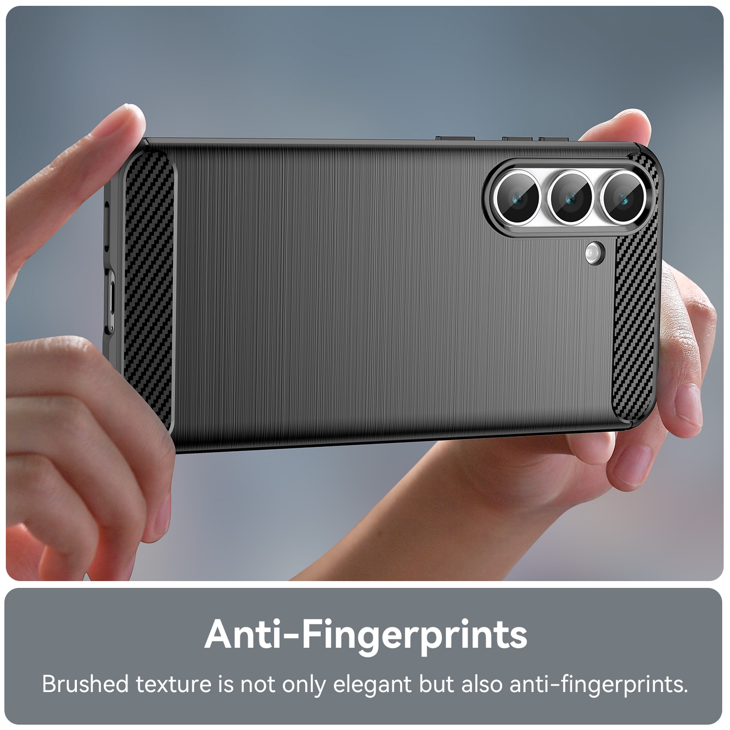 Cover TPU Brushed Samsung Galaxy S25 FE Nero