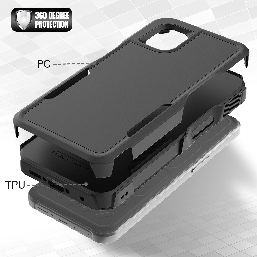Cover ibride Off-road Samsung Galaxy Xcover 7 Pro, nero