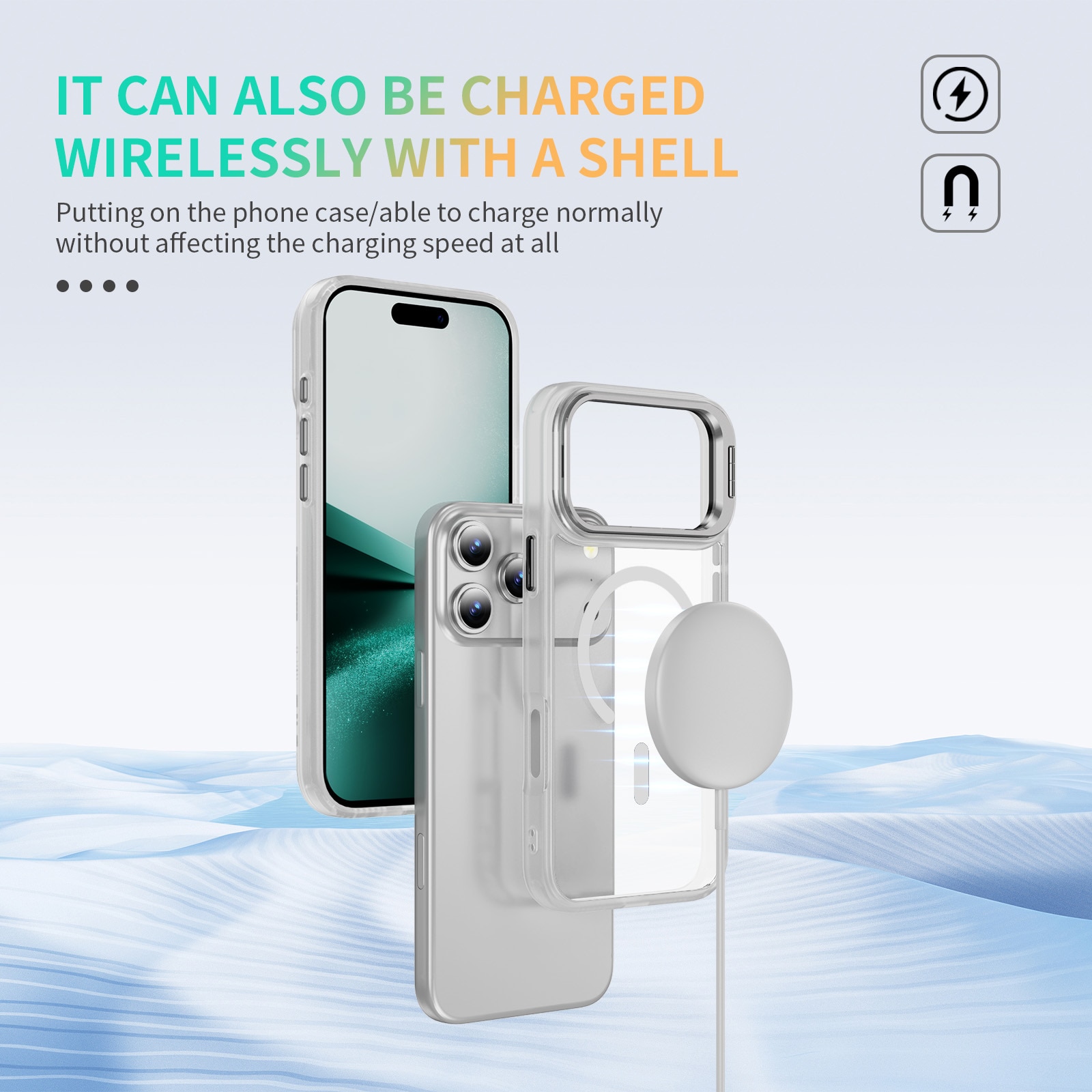 Cover ibride Kickstand con MagSafe iPhone 17 Pro Trasparente