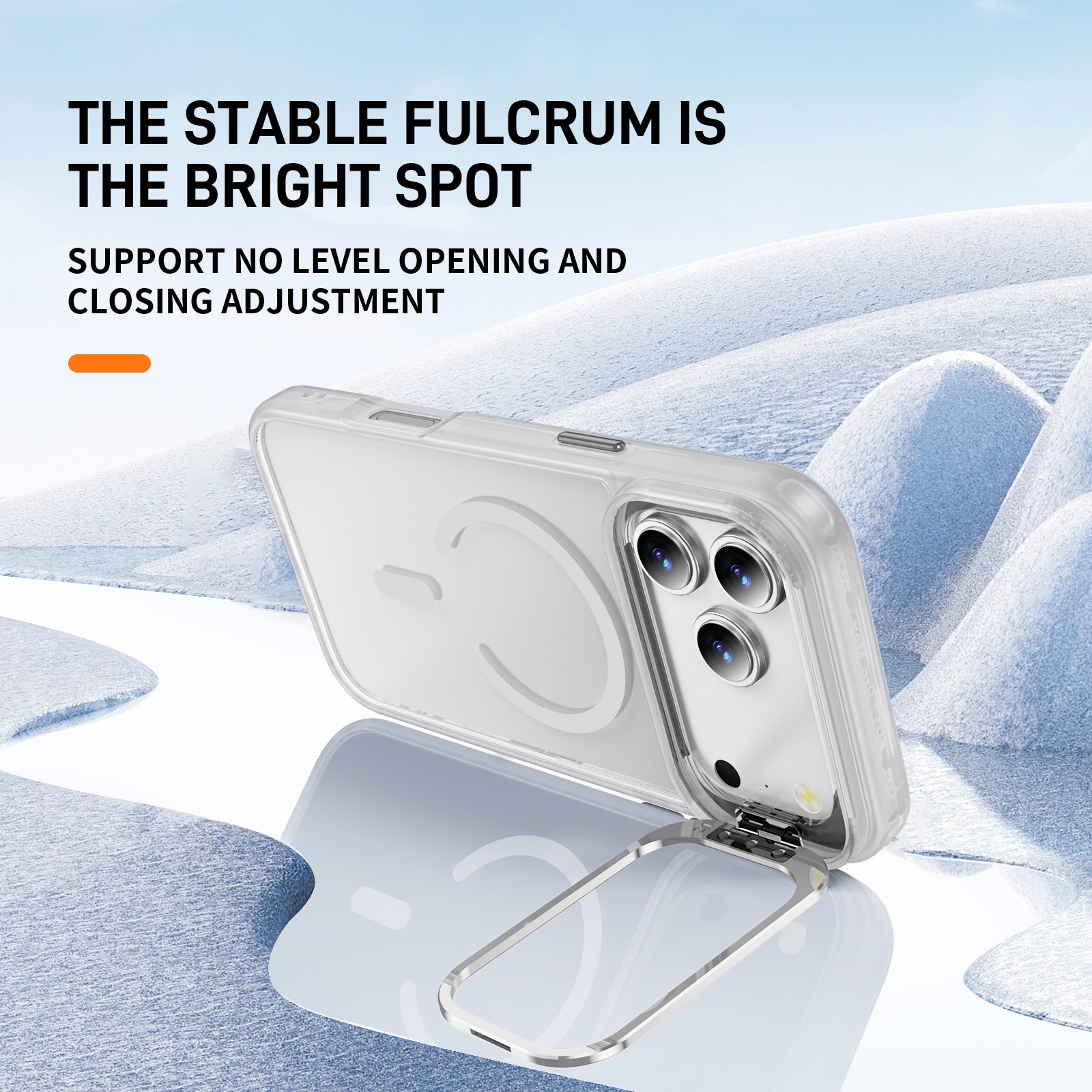 Cover ibride Kickstand con MagSafe iPhone 17 Pro Trasparente