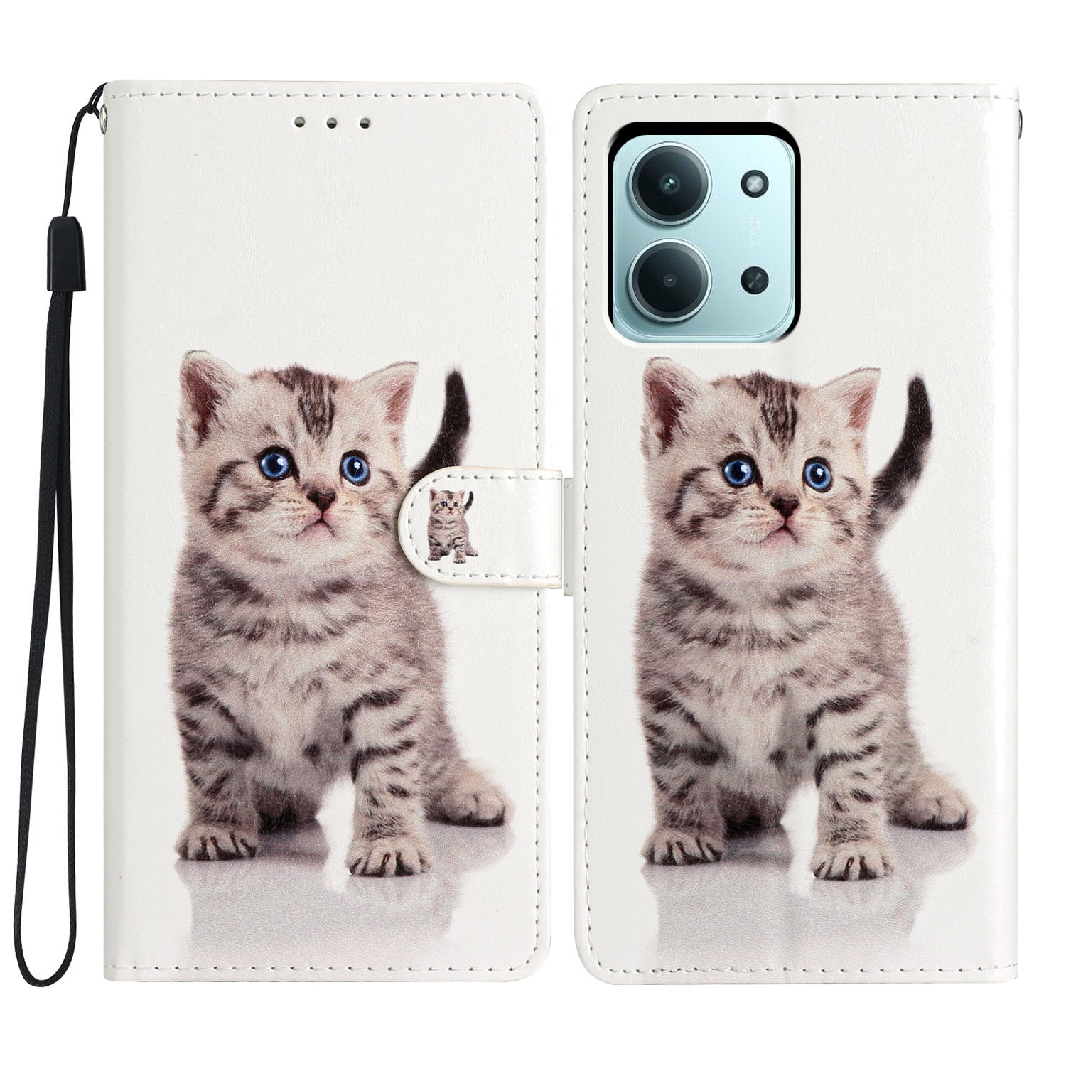 Cover portafoglio Xiaomi Redmi 15C gattino