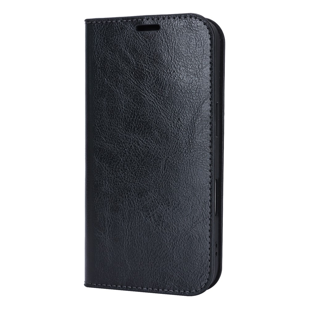 Cover Portafoglio in vera pelle iPhone 17 Nero