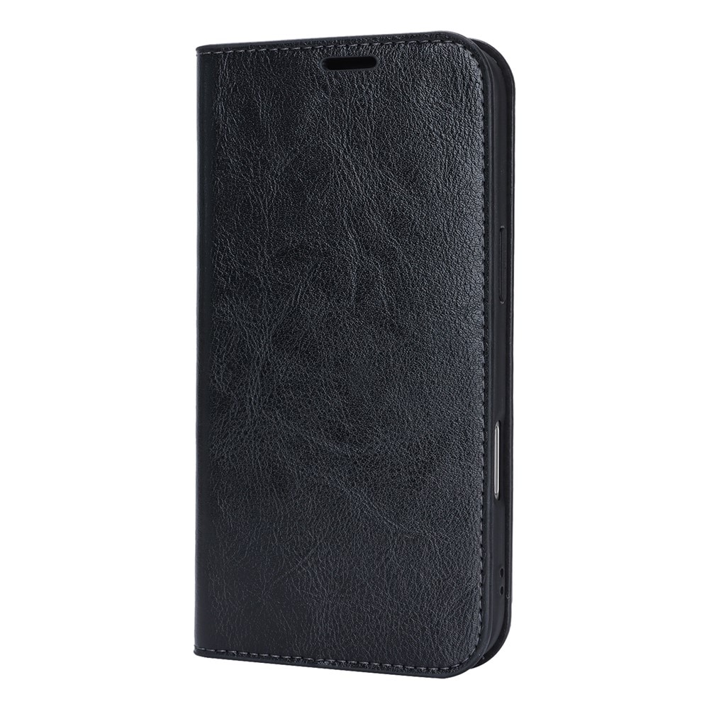 Cover Portafoglio in vera pelle iPhone 17 Air Nero
