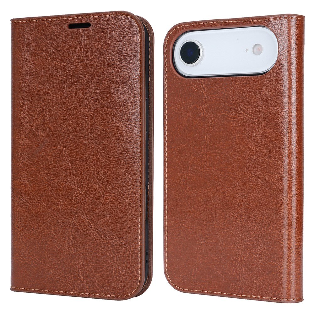 Cover Portafoglio in vera pelle iPhone 17 Air Nero