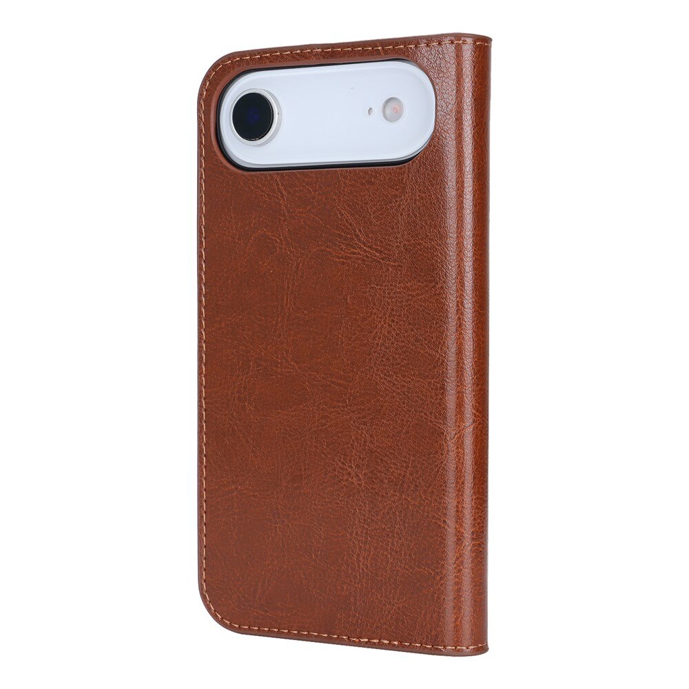 Cover Portafoglio in vera pelle iPhone 17 Air Nero