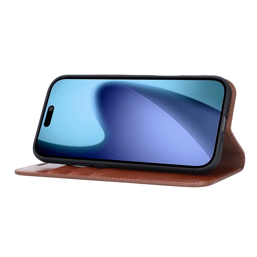 Cover Portafoglio in vera pelle iPhone 17 Air Nero