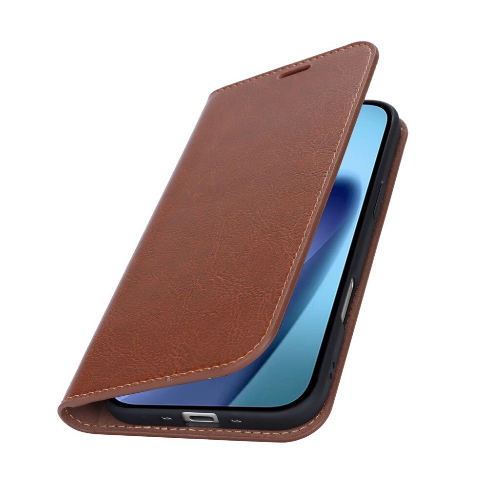 Cover Portafoglio in vera pelle iPhone 17 Air Nero